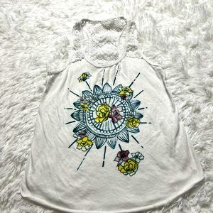 🍀Hollister Tank Top with Lace back Size S